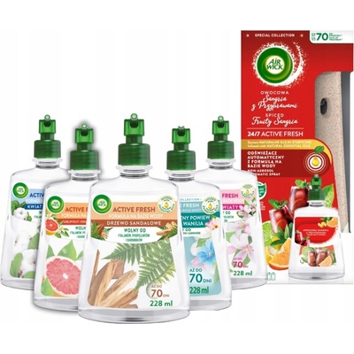Air Wick Active Fresh Osviežovač vzduchu Náplň Mix vôní 6 x 228 ml
