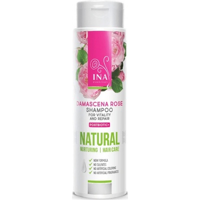 INA ESSENTIALS Přírodní Růžový šampon pro Suché a Poškozené vlasy 200 ml