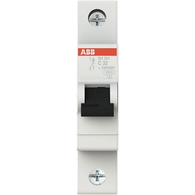 ABB Автоматичен прекъсвач ABB SH201-C32 - 1 P, 32 A, 6 kA (2CDS211001R0324)