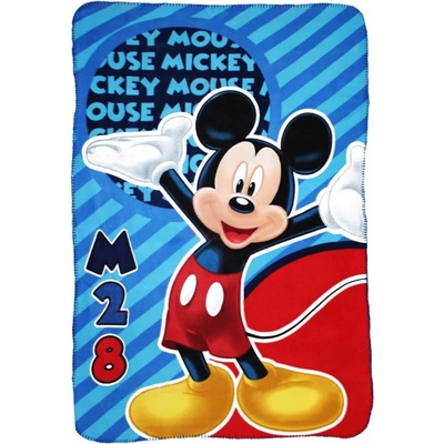 SETINO Flísová deka pre chlapcov Mickey Disney modrá