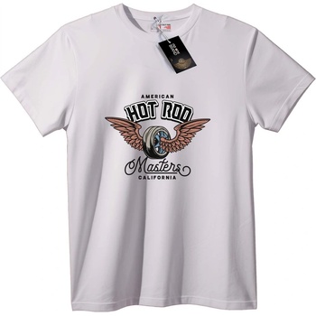 NOONEBRAND Тениска Hot Rod Крила - M, White