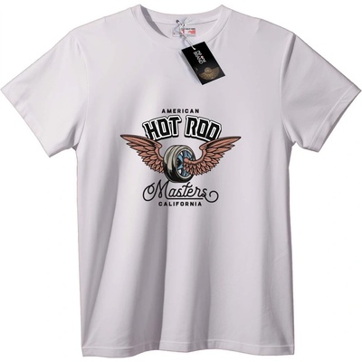 NOONEBRAND Тениска Hot Rod Крила - M, White