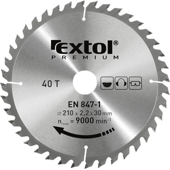 EXTOL PREMIUM Kotouč pilový s SK plátky, O 185x3,0x20mm, 24T (8803225)