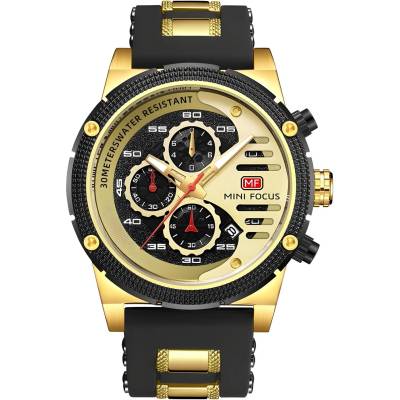MINI FOCUS Часовник Mini Focus LU-23836 - Черен / Златен KP23836 (LU-23836)