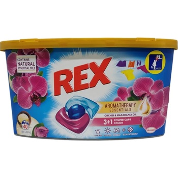 REX капусли за бяло пране, 3+1 power caps, 39 броя, Orchid color, Floral sensation, Цветно пране