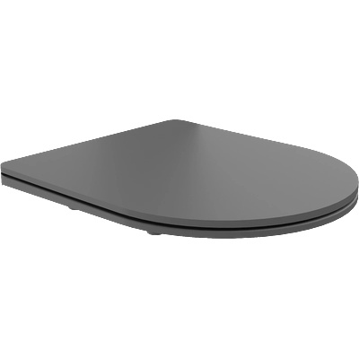 Mexen седалка с плавно спускане slim, дуропласт, тъмно сива мат - 39740071 (39740071)