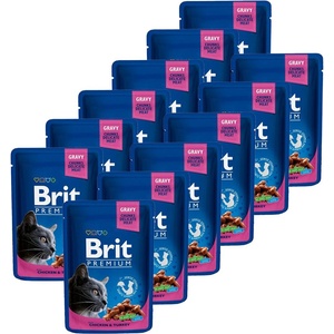 Brit Капсула BRIT Premium Cat Пиле и Индийско орехче 12 x 100 г