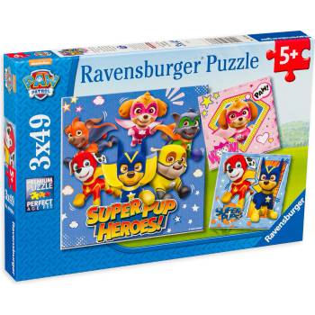 Ravensburger Пъзел Ravensburger от 3 x 49 части - Пес Патрул (8036)