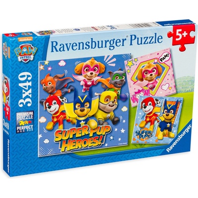Ravensburger Пъзел Ravensburger от 3 x 49 части - Пес Патрул (8036)