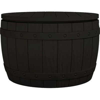 Градинска кутия за съхранение 3 в 1, черна, полипропилен