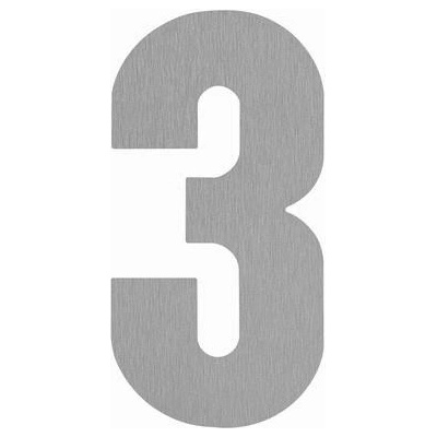 SRA - DOMOVÁ ČÍSLICA "3" - 160 mm NEM - nerez matná | MP-KOVANIA.sk
