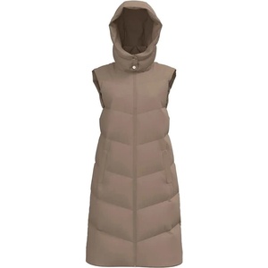 PIECES Елек Pieces Jamilla Long Vest - Brown (Silver Mink)