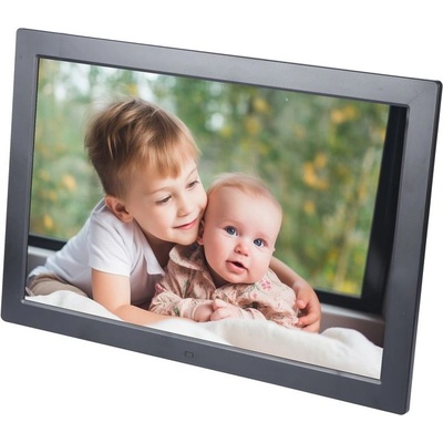 Фоторамка 17", дистанционно управление, поддръжка на sd карти, черна (s-pf-0006b)