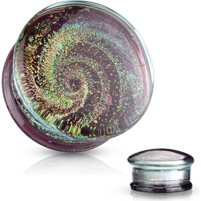 Šperky4U skleněný plug do ucha GALAXY PL01252-08