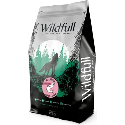 Wildfull dog salmon mini size - Пълноценна суха храна за израснали кучета от малки и мини породи, без зърно, със сьомга, 12 кг