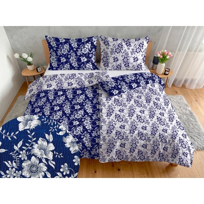 Áčko krep obliečky ZÁZRIVÁ Blue 70x90 140x200