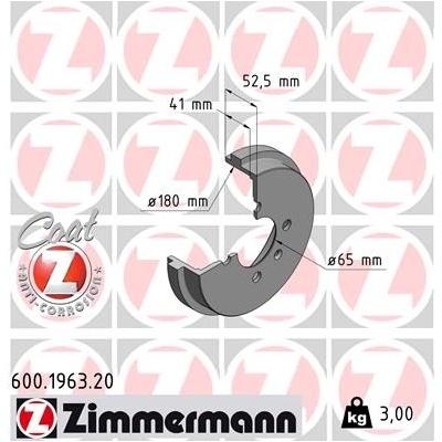 600.1963.20 ZIMMERMANN Brzdový buben