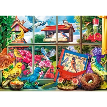 Image 1 of Trefl - Puzzle Premium Plus Tea Time: The world of birds - 1 000 piese