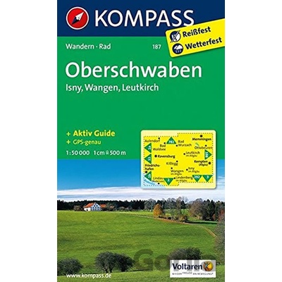 Oberschwaben Isny Wangen Leutkirch 1:50 000 turistická mapa
