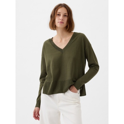 GAP Ленен пуловер с цепки GAP GAP | Zelen | ЖЕНИ | XXS