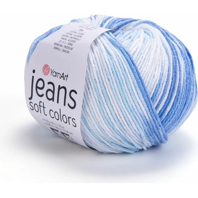 Yarn Art Jeans Soft Colors 6213 krémová, odstíny modré