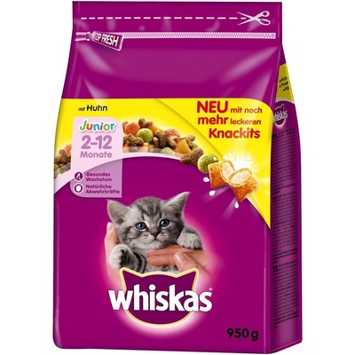 WHISKAS Junior s kuracím mäsom 2 x 14 kg