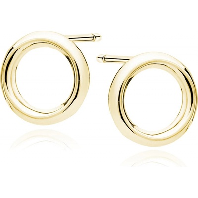 Lafira pozlacené stříbrné náušnice Simply Circle Z1932EG