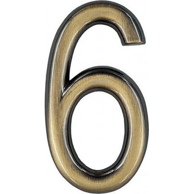Číslica "6" 75mm bronz Bronz