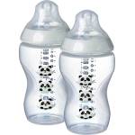 Tommee Tippee Комплект шишета Tommee Tippee - Easi Vent, Closer to Nature с декорация Панди, 340 ml, 2 броя (TT.0039)