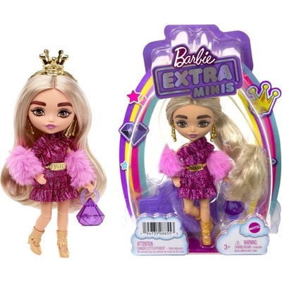 Barbie extra minis blondýnka s korunkou