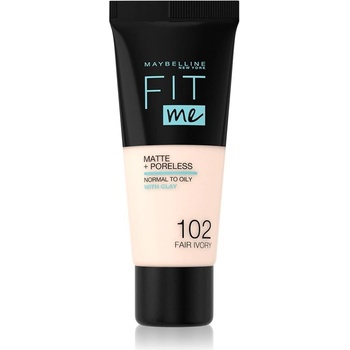 Maybelline Sjednocující make-up s matujícím efektem Fit Me! Matte & Poreless Make-Up 102 Fair Ivory 30 ml