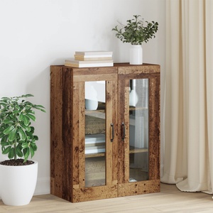 vidaXL Шкаф за съхранение Старо дърво 69, 5 x 34 x 90 см (879465)