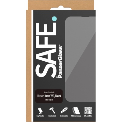 Panzer Стъклен протектор Safe за Huawei Nova Y70, Ultra Wilde Fit