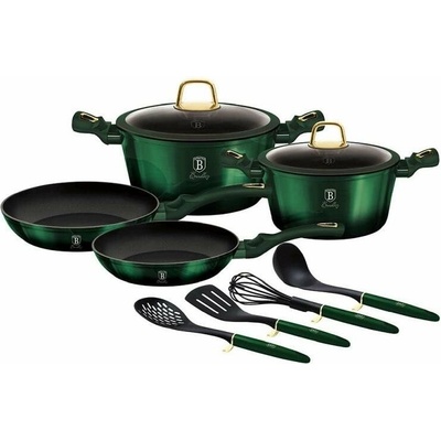 BERLINGERHAUS Sada nádobí s titanovým povrchem 10 ks Emerald Collection (BH-7039)