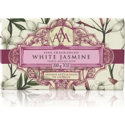 Somerset Toiletry Luxusné tuhé mydlo v ozdobnom papieri Biely jazmín (White Jasmine Triple Milled Soap) 200 g