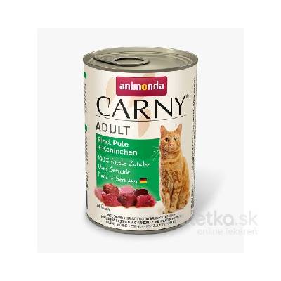 Animonda CARNY cat Adult hovädzie morka a králik 6 x 400 g