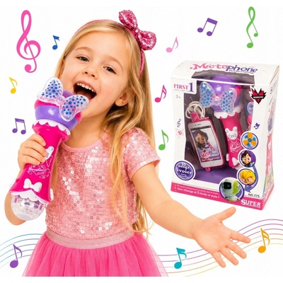 MIKROFON PRO DĚTI KARAOKE NAHRÁVÁNÍ MP3 EFEKTY