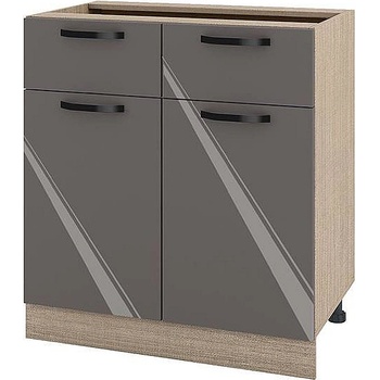 ИРИМ Долен кухненски шкаф Сити МФ-Антрацит гланц-05-26 80 см