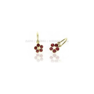 Jan Kos jewellery zlaté náušnice s červeným kamenem 31503206