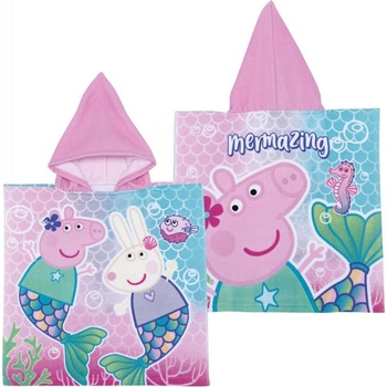 Armutoys ДЕТСКО ХАВЛИЕНО ПОНЧО mermazing 50*100 Пепа и Сузи