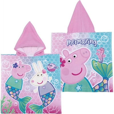 Armutoys ДЕТСКО ХАВЛИЕНО ПОНЧО mermazing 50*100 Пепа и Сузи