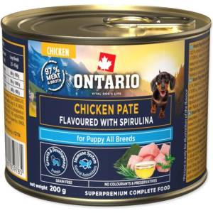 ONTARIO Консерва Ontario Puppy пилешко пате с вкус на спирулина 200g (214-859785)