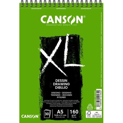 Skicák Canson XL Dessin A5, 160g, 30 listů, kroužek