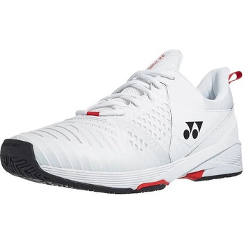 YONEX Мъжки маратонки за тенис Yonex Sonicage 3 Men White/Red (SHTS3MACEX WH/R 40.0)