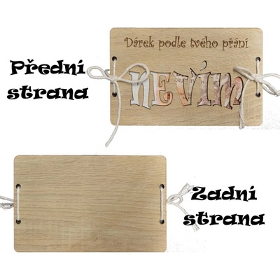 Dřevěná obálka na peníze - Dárek podle tvého přání - Nevím