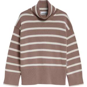ARMEDANGELS Дамски пуловер ARMEDANGELS Women's Chanaa Stripes Jumper - Cinnamon Dust / Oatmilk (117-2810-0112)