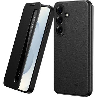 Samsung Smart View кожен калъф с прозорец и протектор за Samsung Galaxy A17 5G / 4G - четири цвята