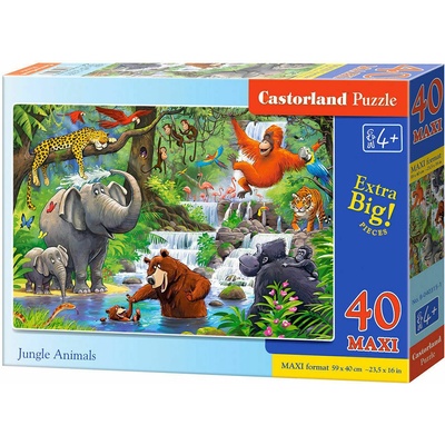 Castorland Пъзел Castorland от 40 XXL части - Животни в джунглата (B-040315)