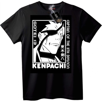 NOONEBRAND Тениска Kenpachi Капитан на 11-и отряд - L, White