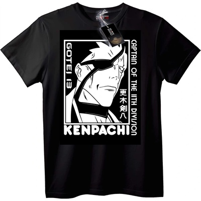 NOONEBRAND Тениска Kenpachi Капитан на 11-и отряд - L, White